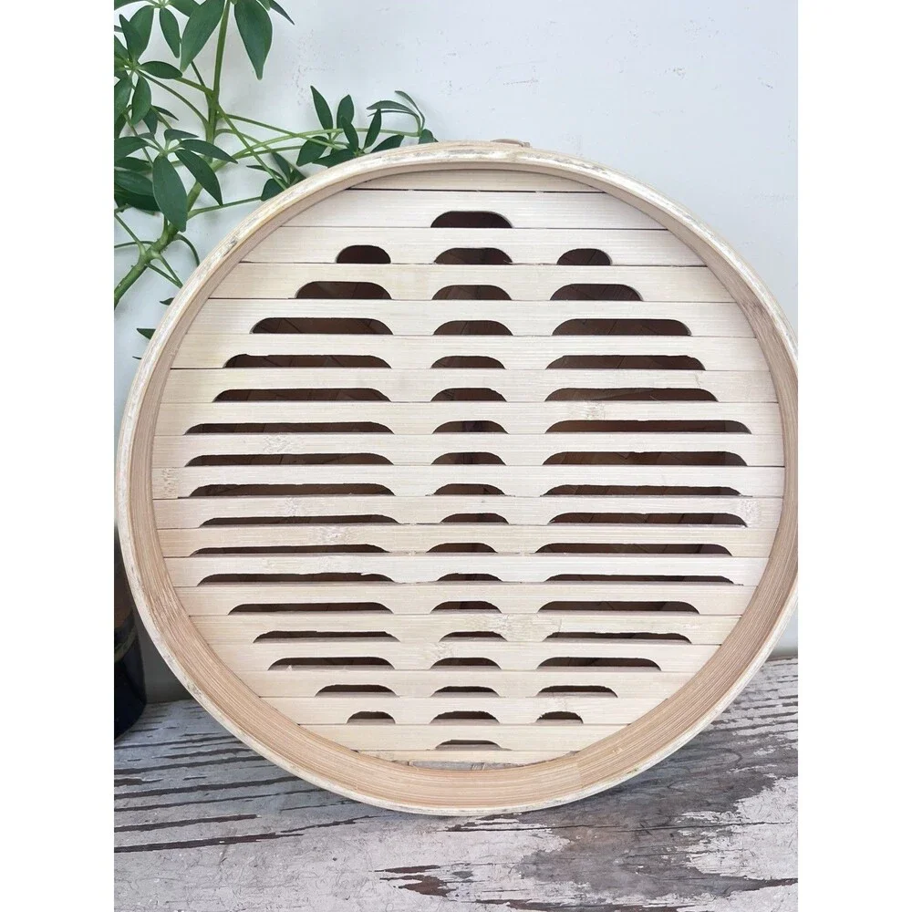 Williams Sonoma Traditional Bamboo Steamer / 100% Organic Natural Bamboo / Steam